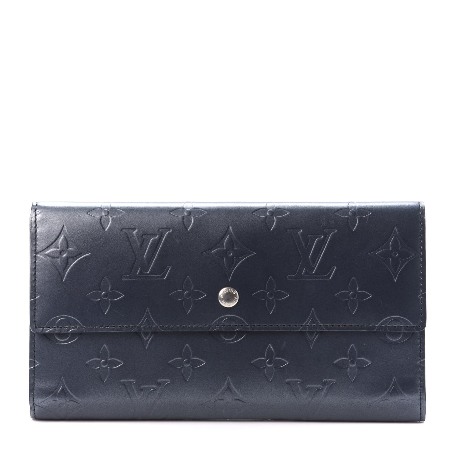 Mat Monogram Porte Tresor International Wallet Blue