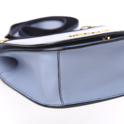 Prada City Calfskin Saffiano Pionniere Saddle Bag Astrale Baltico 8 of 11