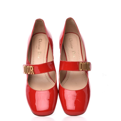 Christian Dior Patent Baby-D Ballet Pumps 38 Deep Red 5 of 12