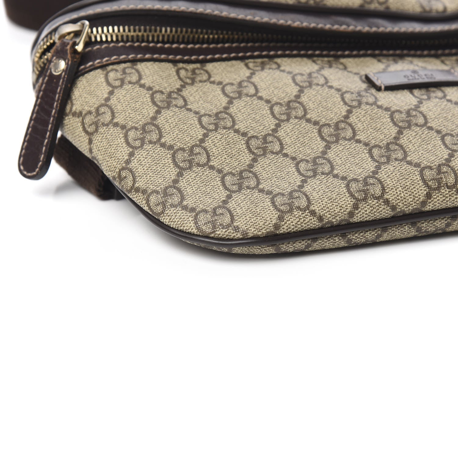 Gucci GG Supreme Monogram Belt Bag Dark Brown 8 of 10