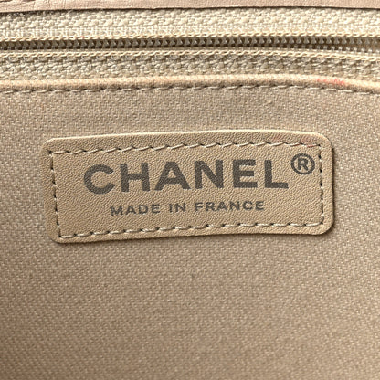 Chanel Calfskin Double Stitch Large Hamptons Flap Bag Beige 6 of 11
