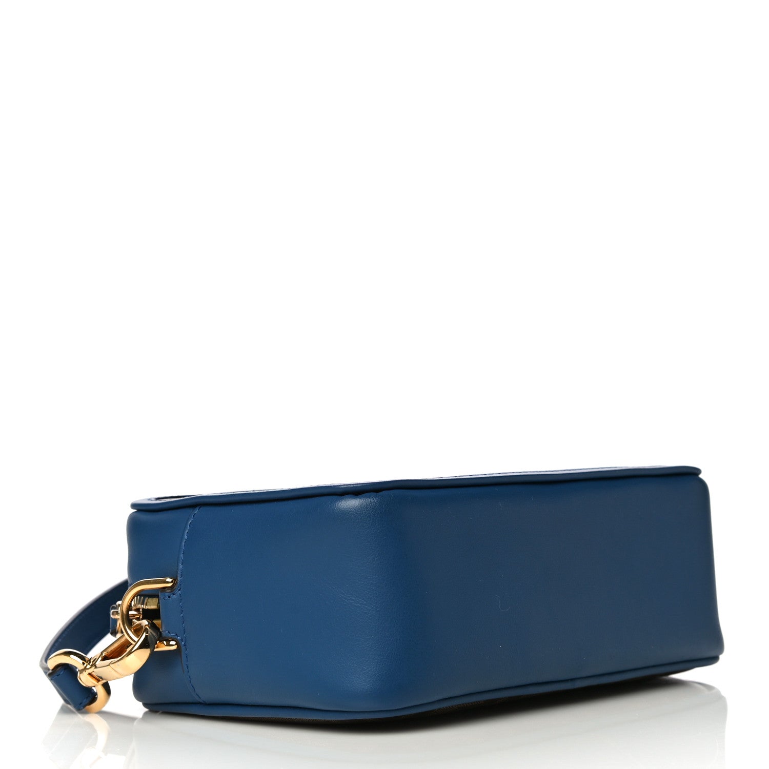 Fendi Glazed Fabric Vitello Century FF 1974 Stamp Patch Mini Camera Case Mogano Panna Iris 4 of 13