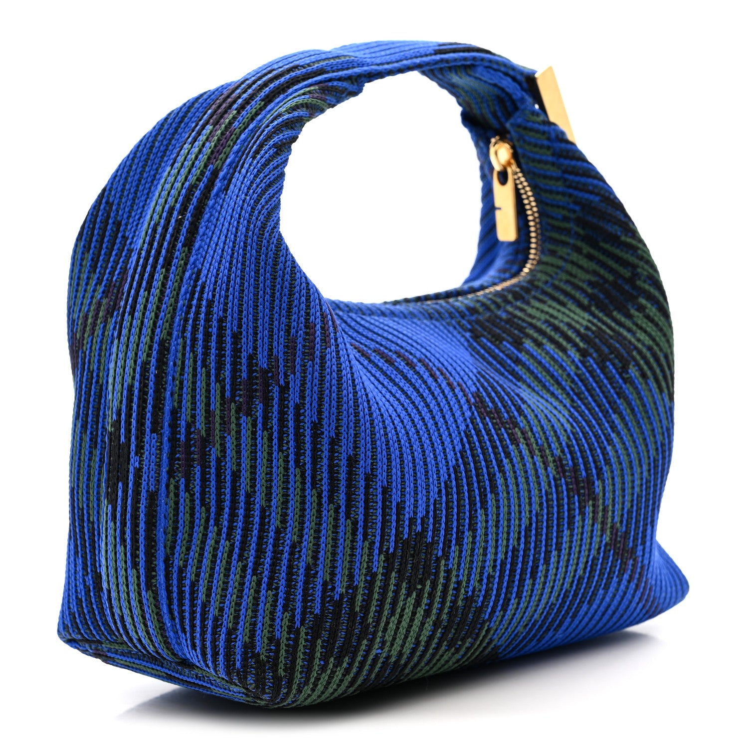 Burberry Canvas Knitted Check Mini Peg Duffle Bag Knight 3 of 9
