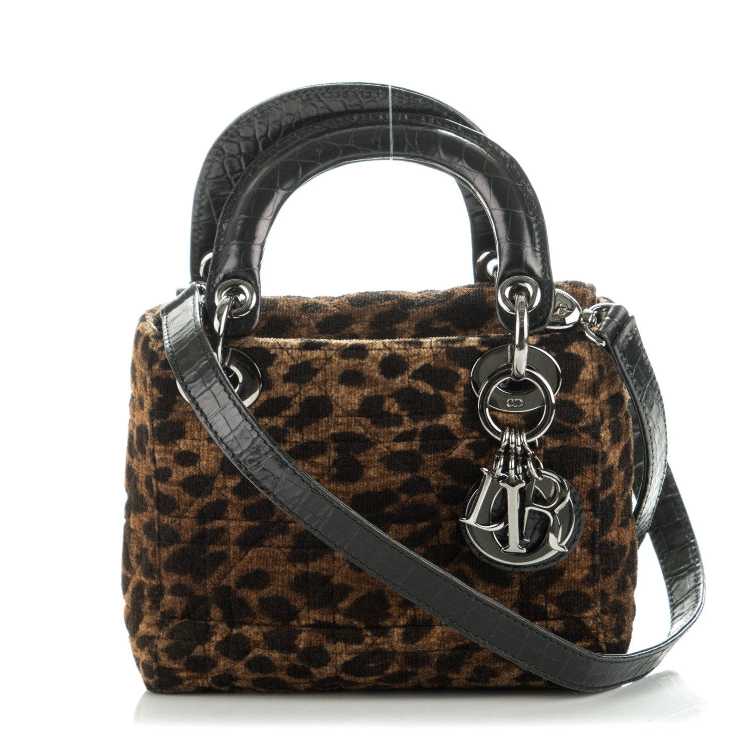 Christian Dior Velvet Leopard Print Mini Lady Dior 1 of 7