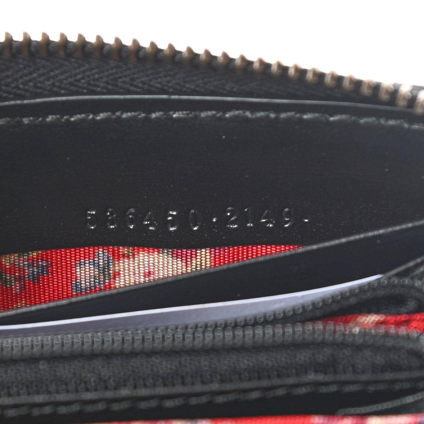 Calfskin Web Trapuntata GG Zip Around Wallet Black