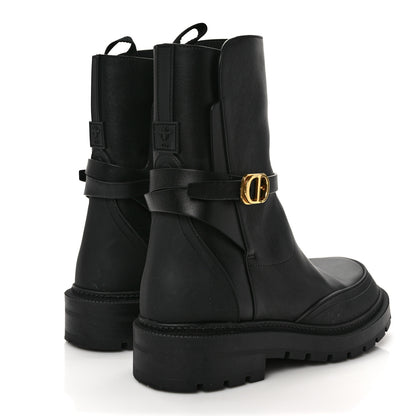 Christian Dior Calfskin Empreinte Ankle Boot 38 Black 4 of 9