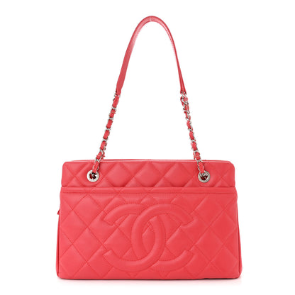 Chanel Caviar Quilted Timeless CC Soft Tote Coral 1 of 11