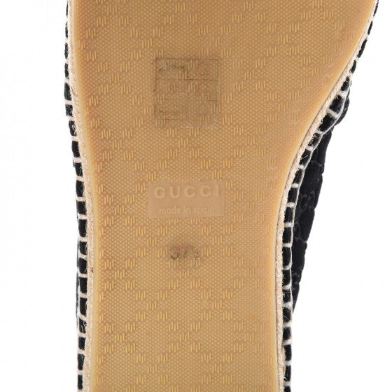 Gucci Suede Microguccissima Espadrilles 37.5 Black 6 of 10