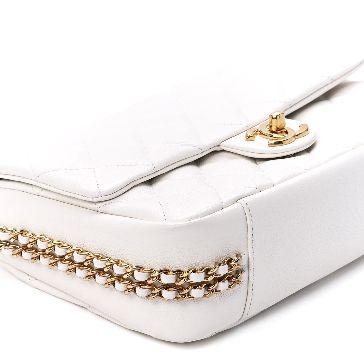 Chanel Caviar Quilted Small CC You Flap White 11 of 12