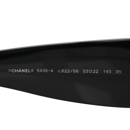Chanel Acetate Rectangle Sunglasses 5435 Black 5 of 8