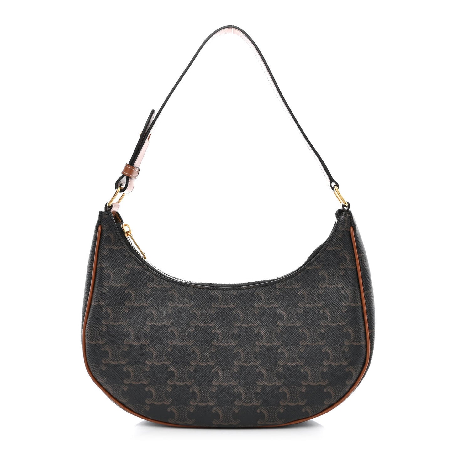 Triomphe Canvas Calfskin Ava Shoulder Bag Tan
