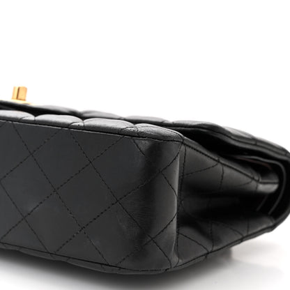 Chanel Lambskin Quilted Medium Double Flap Black 10 of 10
