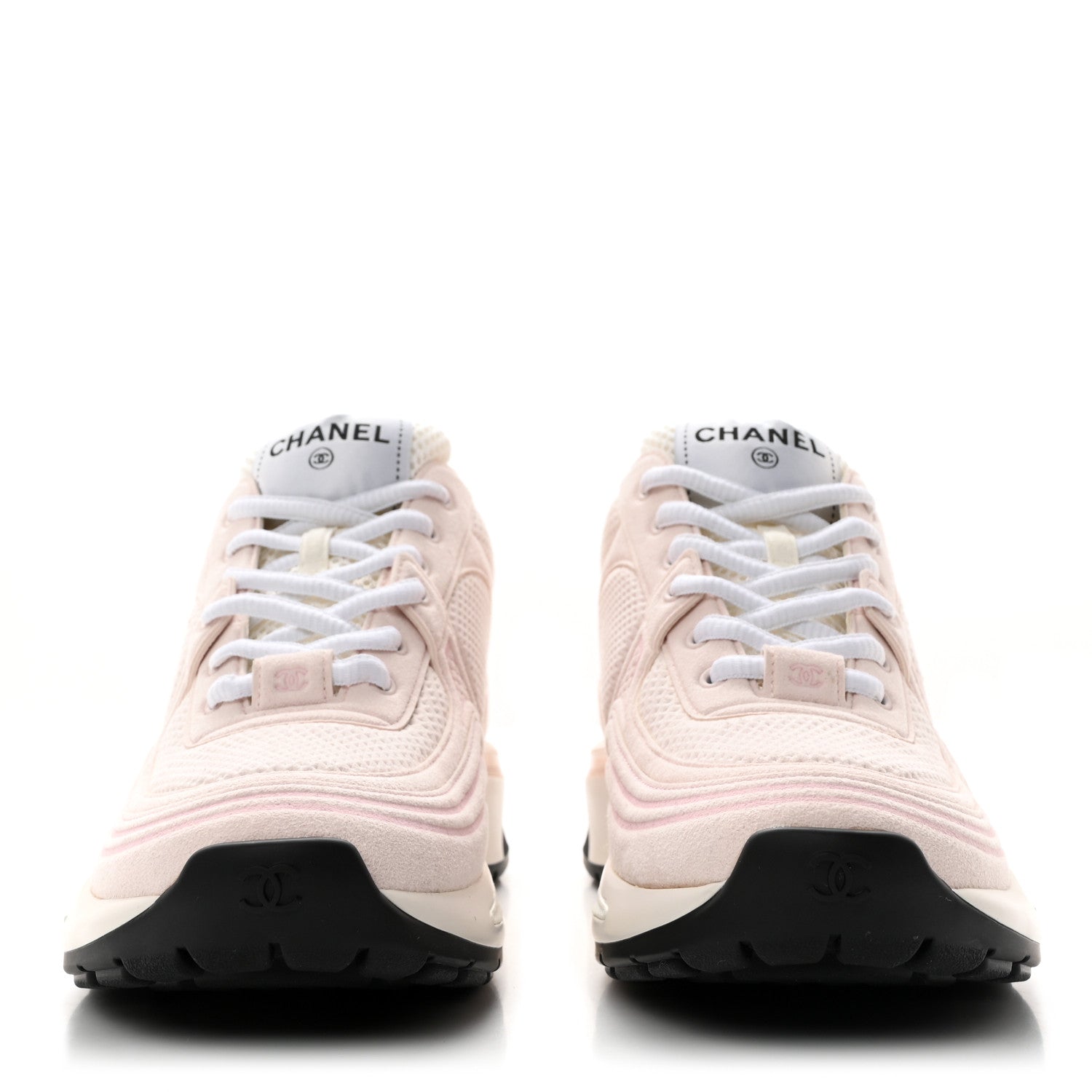 Chanel Fabric CC Womens Sneakers 37 Light Pink 2 of 9