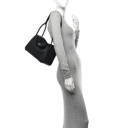 Hermes Taurillon Clemence Lindy 26 Black 2 of 13