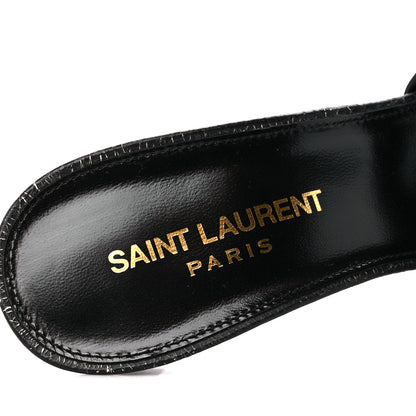 Saint Laurent Smart Crack Studded Tribute Slide 85 Mules 37 Black 8 of 9