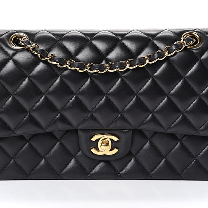 Chanel Lambskin Quilted Medium Double Flap Black 7 of 17