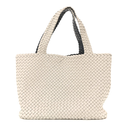 Bottega Veneta Nappa Intrecciato Bicolor Tote Bag Thunder White Silver 1 of 12