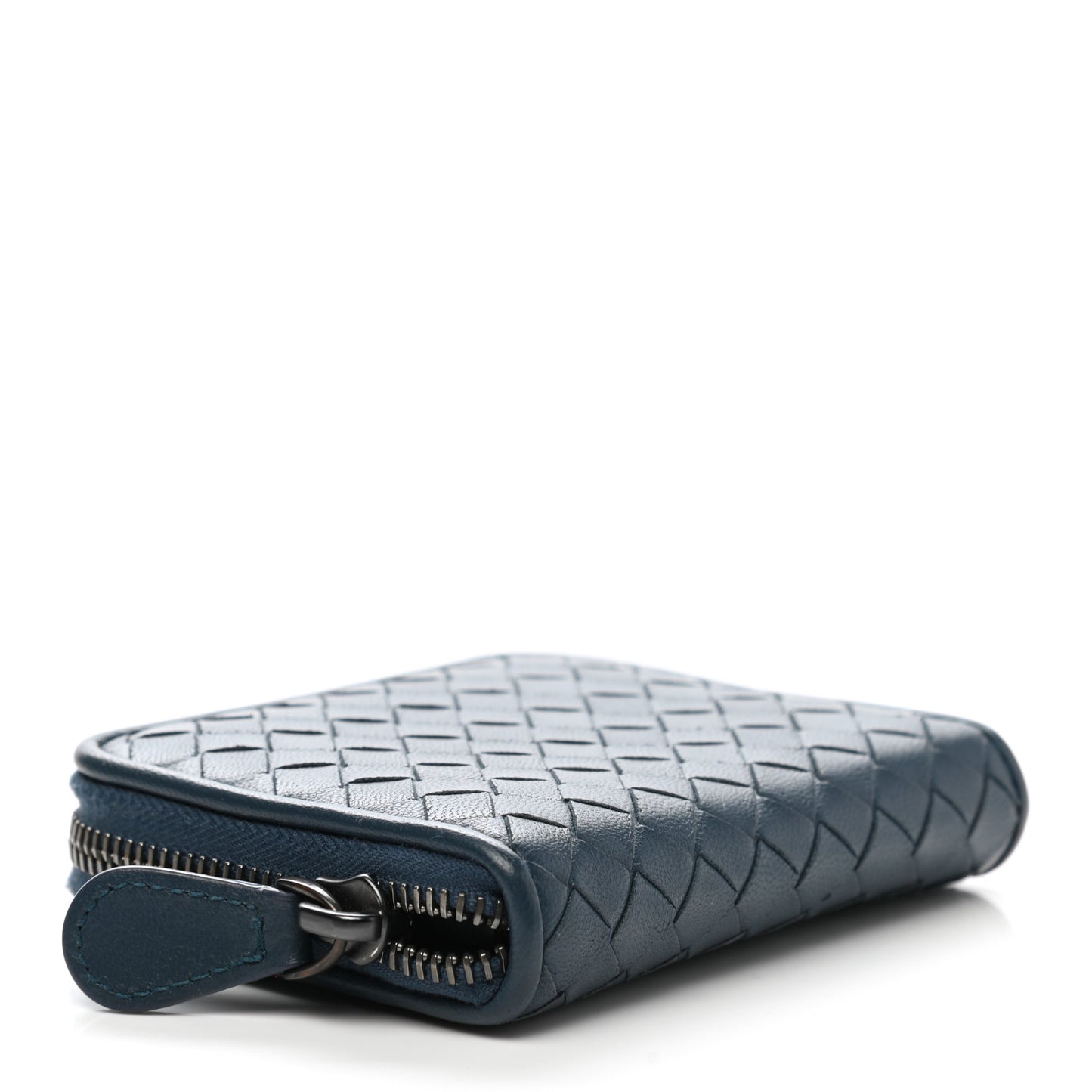 Nappa Intrecciato Zip Around Coin Purse Pacific