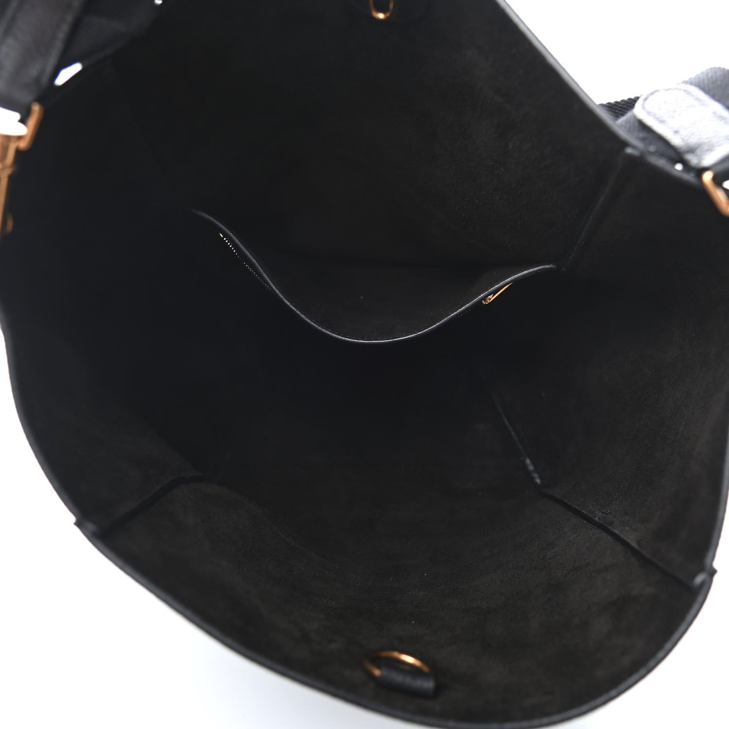 Celine Soft Grained Calfskin Sangle Bucket Bag Black 5 of 8