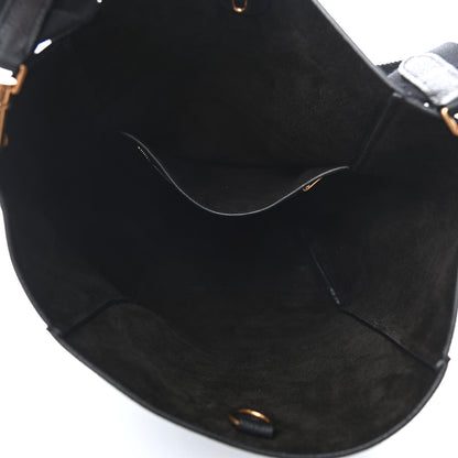 Celine Soft Grained Calfskin Sangle Bucket Bag Black 5 of 8
