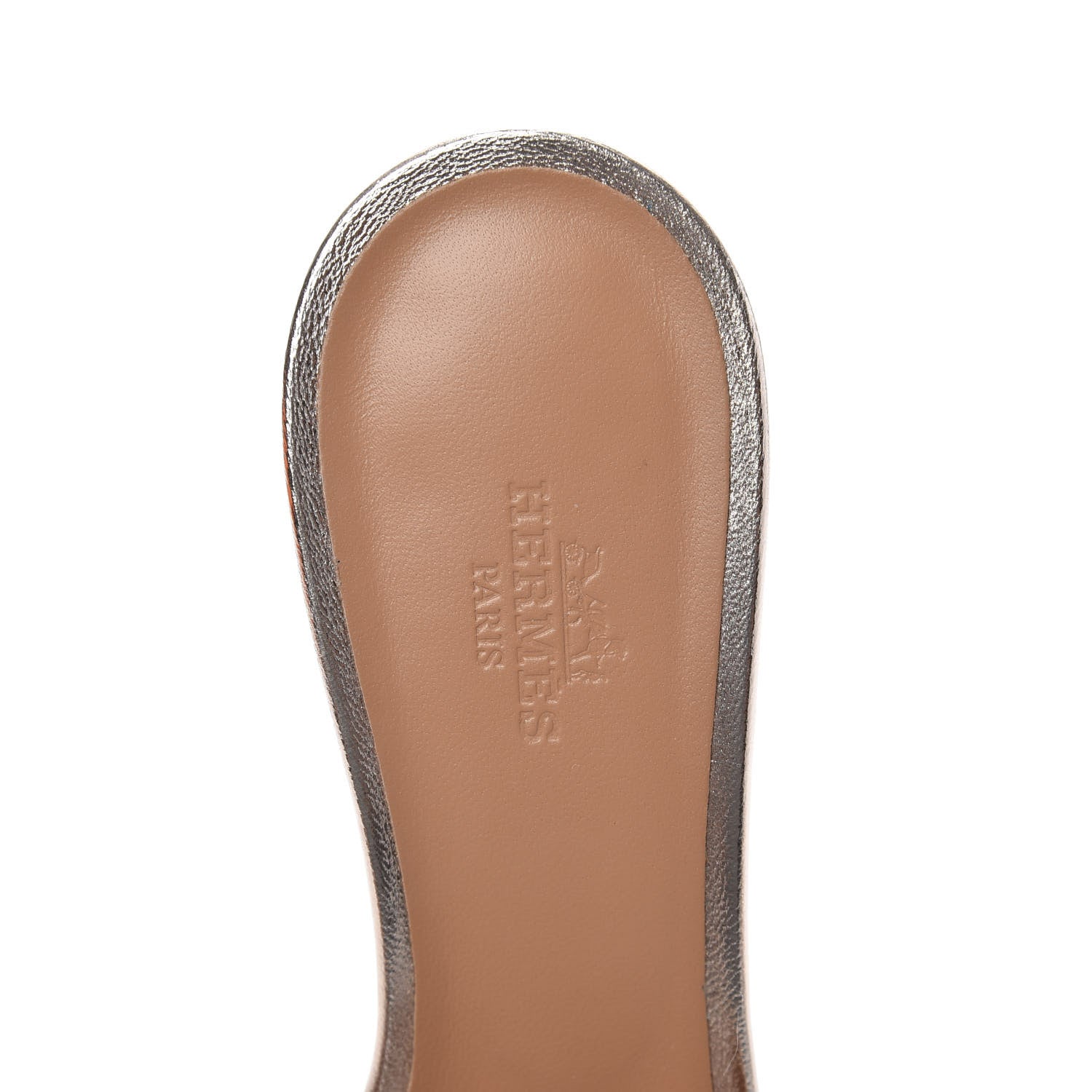 Hermes Metallic Nappa Oasis Sandals 37 Rose Dore 5 of 7