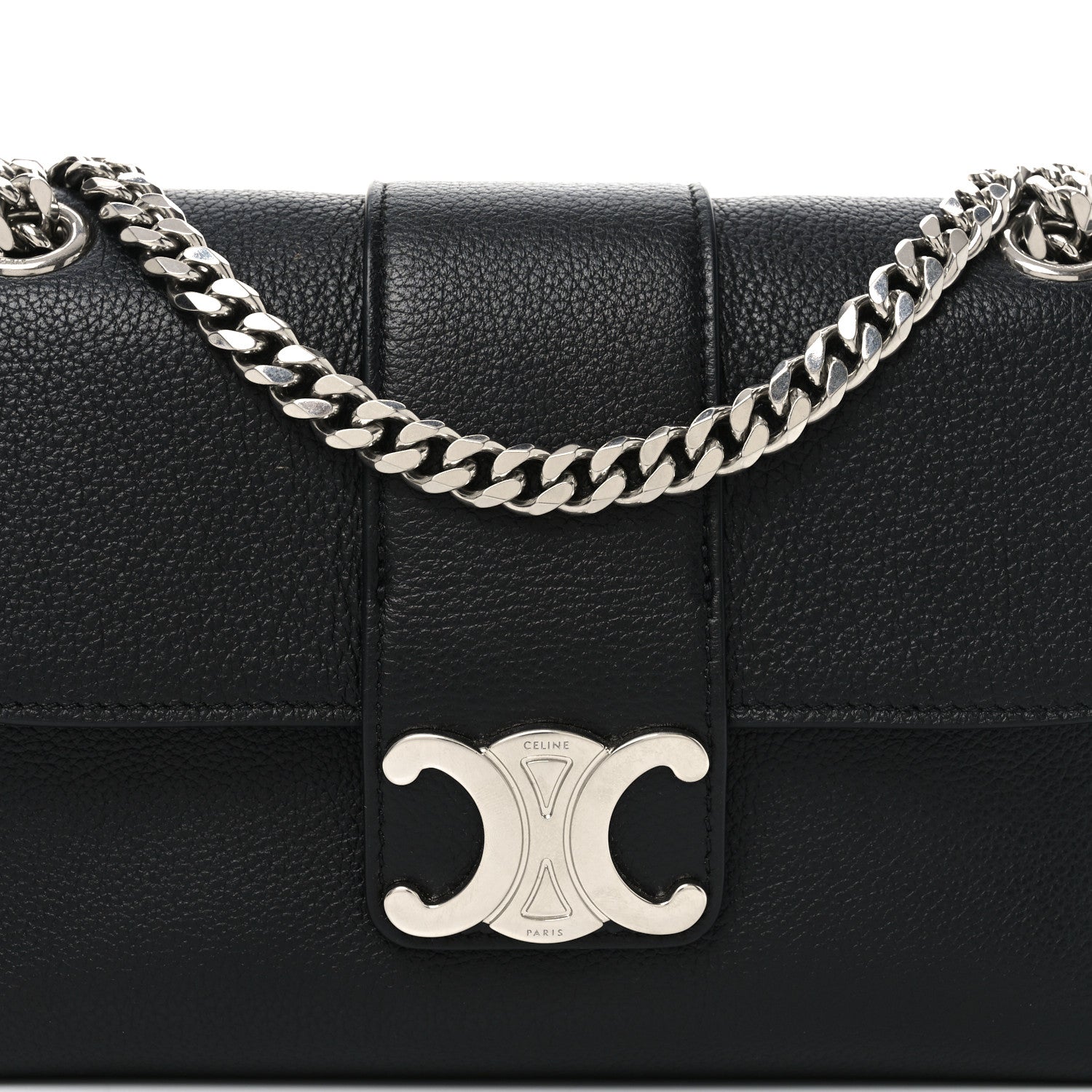 Celine Supple Calfskin Teen Victoire Black 7 of 9