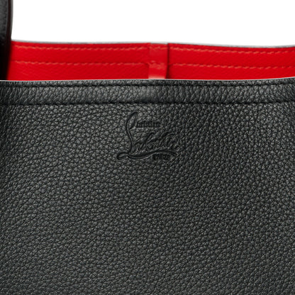 Christian Louboutin Calfskin Spiked Small Cabarock Shopper Tote Black 7 of 11