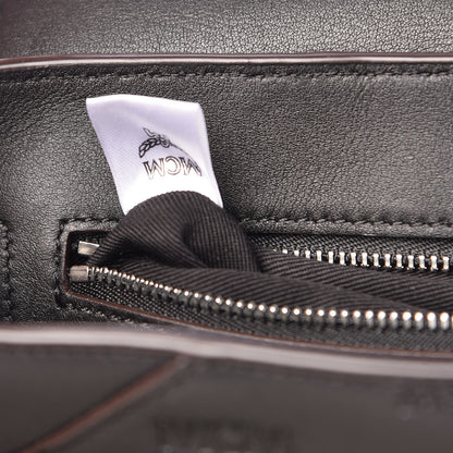 MCM Calfskin Ottomar Essential Flap Shoulder Bag Black 7 of 9