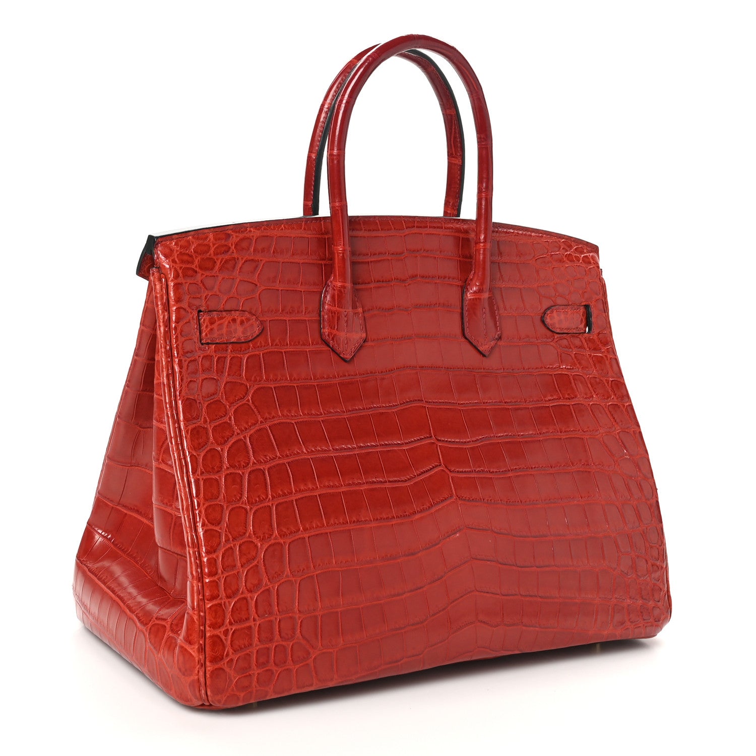 Hermes Matte Niloticus Crocodile Birkin 35 Rouge H 2 of 9