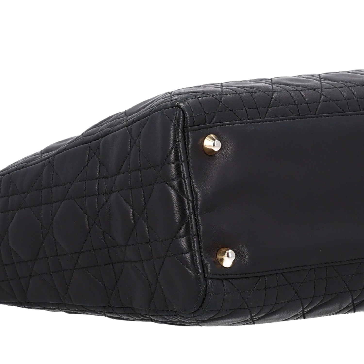 Christian Dior Lambskin Cannage Large Lady Dior Black 9 of 10