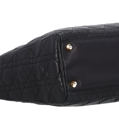 Christian Dior Lambskin Cannage Large Lady Dior Black 9 of 10