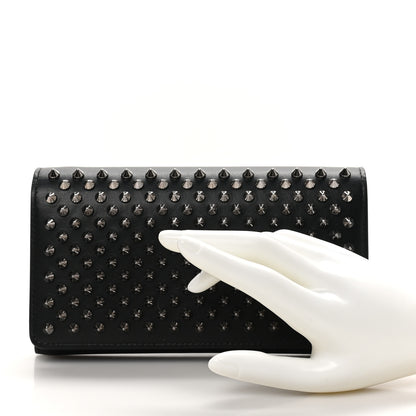 Christian Louboutin Calfskin Spikes Macaron Wallet Black 2 of 9