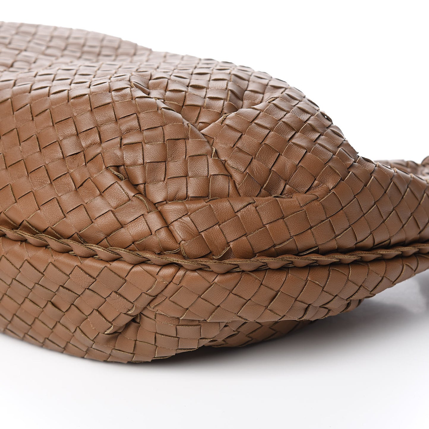 Nappa Intrecciato Medium Belly Veneta Hobo Brown Taupe