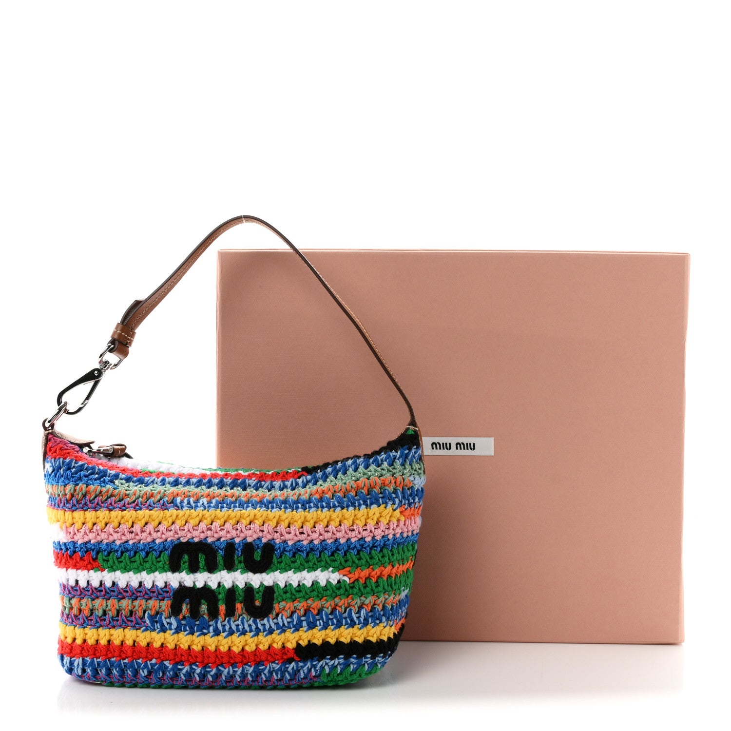 Miu Miu Fabric Crochet Pouch Multicolor 11 of 11