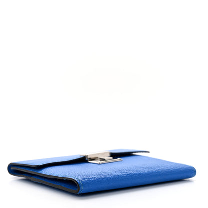 Hermes Chevre Mysore Mini Clic Card Holder Bleu Hydra 4 of 7