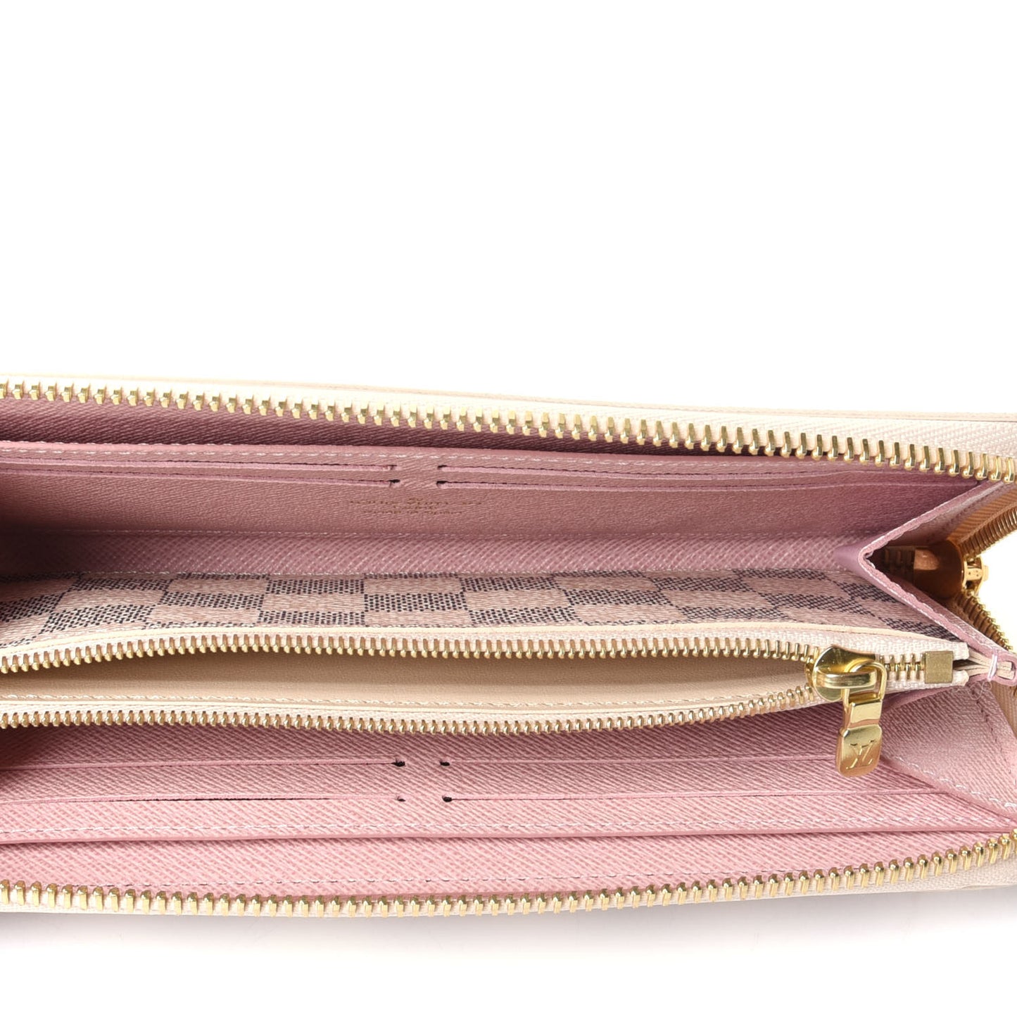 Damier Azur Clemence Wallet Rose Ballerine