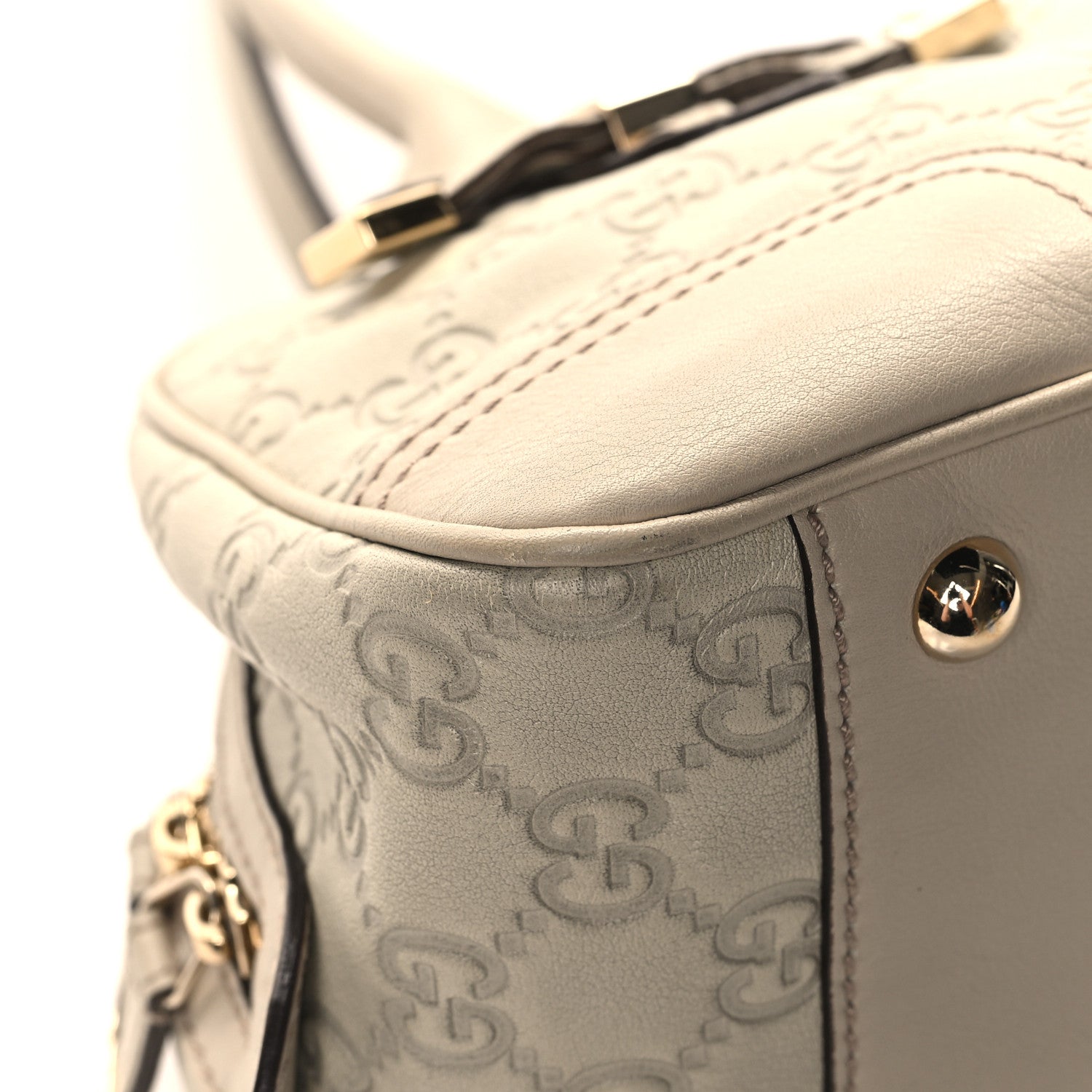Gucci Guccissima Small Princy Satchel Off White 9 of 13