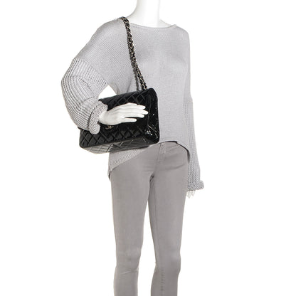 Chanel Patent Jumbo Double Flap Black 2 of 10