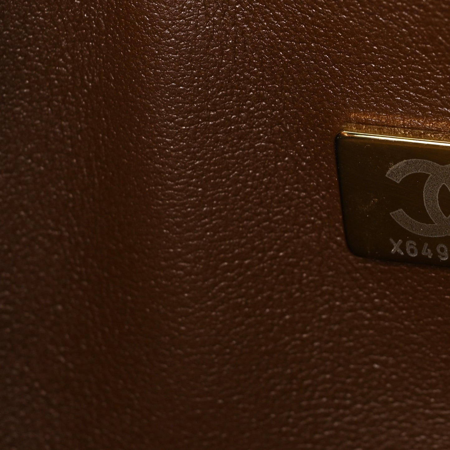 Lambskin Quilted Small Double Flap Dark Brown