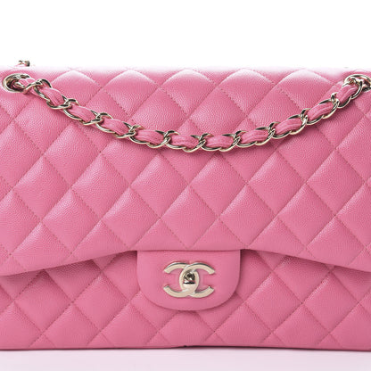 Chanel Caviar Quilted Jumbo Double Flap Pink 9 of 9