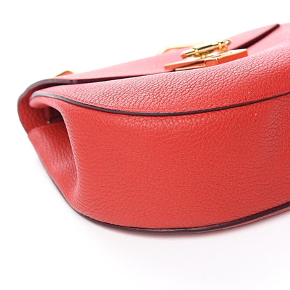 Chloe Grained Lambskin Drew Shoulder Bag Plaid Red 6 of 8