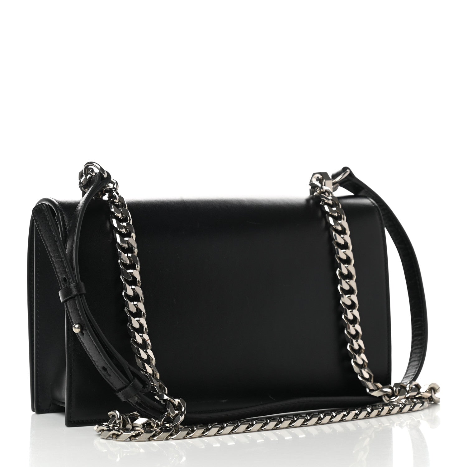 Alexander McQueen Calfskin Knuckle Shoulder Bag Black 3 of 10