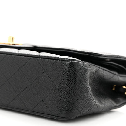 Chanel Caviar Quilted Medium Double Flap Black 10 of 12