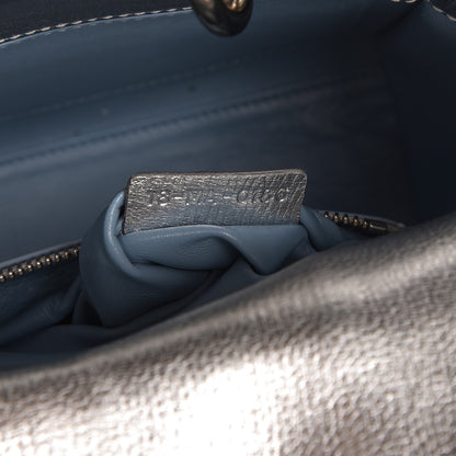 Christian Dior Metallic Grained Calfskin Cannage Small Lucky Badges My Lady Dior Silver 7 of 12