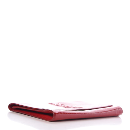 Saint Laurent Textured Patent Monogram Large Belle De Jour Clutch Red 4 of 15