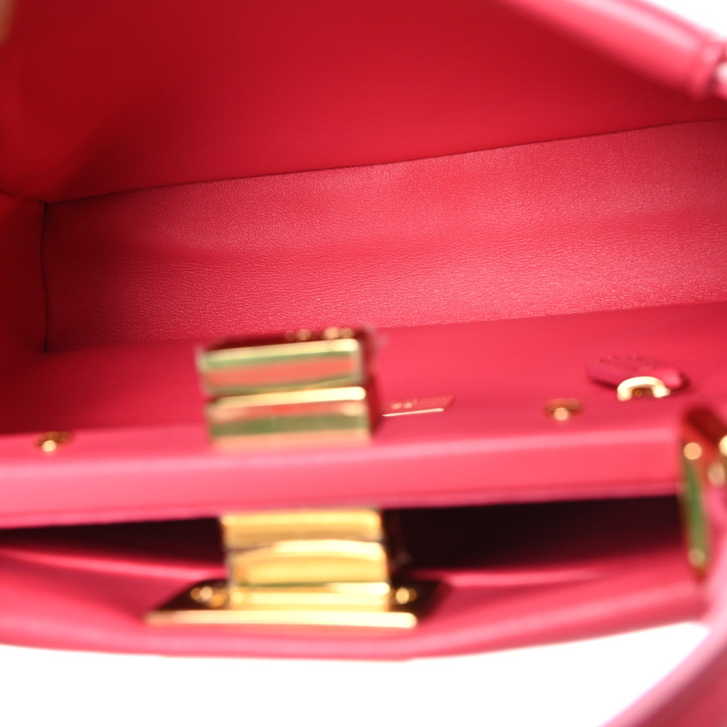 Fendi Nappa Mini Peekaboo Iconic Satchel Lampone 6 of 10