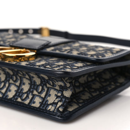 Christian Dior Oblique 30 Montaigne Flap Bag Blue 8 of 9