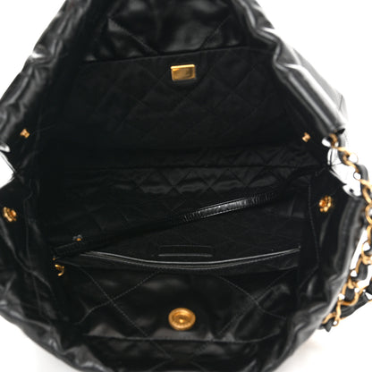 Chanel Shiny Calfskin Quilted Small Chanel 22 Black 7 of 11