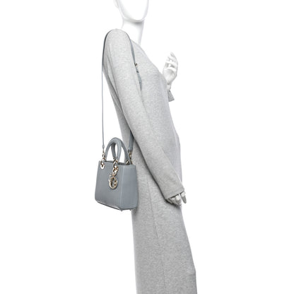 Christian Dior Lizard Small Lady Dior Cloud Blue 2 of 9