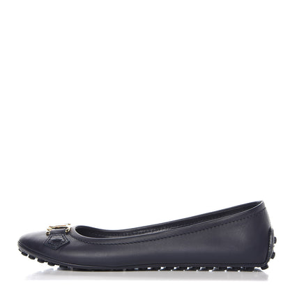 Louis Vuitton Calfskin Oxford Ballerina Flats 39 Navy 1 of 7